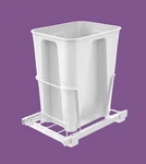 Closetmaid 6-GALLON White Pull-out Trash Can With Sliding Frame Nwob. Fixed Price $59.00.
