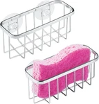 Idesign Stainless Steel Suction Sponge Holder Kitchen Sink Caddy. Fixed Price $15.09.