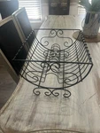 Vintage Farmhouse French-style Black Wrought Iron Dish Drying Rack. Fixed Price $55.00.