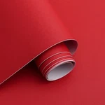 15.7" X 118" Thicken Red Wallpaper Contact Solid Color Peel And Sti.... Fixed Price $13.15.