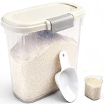 Large Rice Storage Container 15-20 Lbs, Tall Flour With Cream White. Fixed Price $47.59.