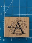 Letter Arrow Aspire Amaze Stampers Anonymous Wood Mounted Rubber. Fixed Price $10.99.