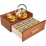 Wooden Tea Bag Organizer Box 8 Compartments Storage With Drawer Dividers. Fixed Price $62.30.