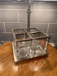 Southern Living Astoria Flatware Caddy W/4 Glass Insert 7851750. Fixed Price $64.00.