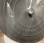 Le Creuset Gray 11" Large Silicone Knob Storage Lid Bpa Free. Fixed Price $57.00.