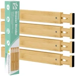 Ruichang Bamboo Kitchen Drawer Divider 4 PACK,17-22" Adjustable Dresser Drawe.... Fixed Price $32.64.