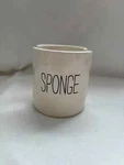 Mud Pie Kitchen Dish Sponge Holder Caddy Off White Vgc. Fixed Price $12.50.