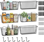 Simple Trending 6 Pack Wire Wall Mount Hanging Baskets, Cabinets. Fixed Price $31.99.