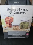 Better Homes And Gardens 3 Flip-tite Containers, White. Fixed Price $18.00.