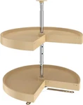 24" Dual Tier Lazy Susan Organizer For Corner Cabinets - Almond Shelves. Fixed Price $120.99.