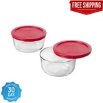 Pyrex Simply Store 4 Cup Glass Bowl Value Pack, Set Of 2. Fixed Price $14.48.