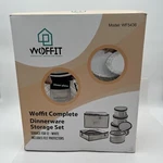 Woffit China Storage Containers - 6 Pack, Quilted Dinnerware & Stemware White. Fixed Price $57.00.