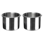 2PCS Drop-in Cup Holder Insert Stainless Steel Drink 3.1" Silver Poker.... Fixed Price $40.51.