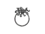 Hampton Nautical Rustic Silver Cast Iron Octopus Towel Holder, 6", Beach Decor. Fixed Price $19.94.