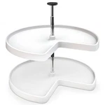 Rev-a-shelf 28'' Lazy Susan Kidney Polymer 2-SHELF, White, 3472-28-11-52. Fixed Price $82.79.
