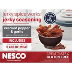Nesco Cracked Pepper & Garlic Jerky Seasoning, Lb. Yield BJG-6. Fixed Price $21.09.