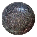 Mosaic Deco Plate Glass Ceramic Inlay Metal Back Wall Table Coldwater Creek 20". Fixed Price $99.00.