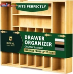 Royal Craft Wood Luxury Bamboo Kitchen Drawer Organizer Utensil Cutlery Tray. Fixed Price $66.65.