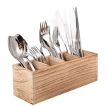 Wugeshop Wood Cutlery Caddy, Kitchen Utensil Organizer With 4 Compartments, S.... Fixed Price $26.37.