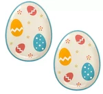 Temp-tations Spoon Rest, Seasonal, Set Of 2, 5"X4", Snack Plate Egg Hunt T49631. Fixed Price $6.38.