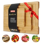 Sliceelite 3PC Bamboo Cutting Set: Eco-friendly, Durable Chopping Board.... Fixed Price $37.57.