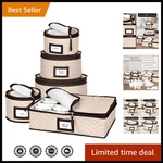 5-PIECE Quilted Microfiber China Storage Containers For Safe Dinnerware. Fixed Price $51.29.