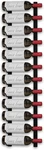Premium Black 12-BOTTLE Wall Mounted Wine Rack With Hardware Included. Fixed Price $78.99.