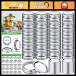 Patelai 100 Pcs Regular Mouth Canning Lids With Rings 70MM Mason Jar B. Fixed Price $35.99.