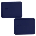 Pyrex Replacement Lids 2 Pack Blue 6 Cup Rectangle Non Porous Dishwasher Safe. Fixed Price $19.69.