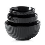 Hasense Small Mixing Bowls Of 3, Porcelain Ribbed Black 1.5/1/0.5 Qt Fo.... Fixed Price $59.00.