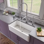 Alfi Brand AB3318SB 32-1/4" Single Basin Fireclay Kitchen Sink White. Fixed Price $964.29.