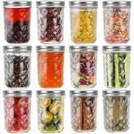 Eathtek 16OZ Wide Mouth Glass Mason Jars 12 Pack, 480 Ml Canning W.... Fixed Price $47.89.