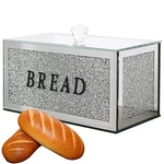 Large Crystal Glass Bread Container Box With Lid, 12.2" 6.3" 7.9" S.... Fixed Price $86.62.