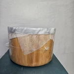 Bamboo Salt & Pepper Box Marble Lid Spoon Set Kitchen Storage New Sealed. Fixed Price $11.04.