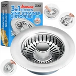 Zaa Kitchen Sink Drain Strainer - Stopper, 304 Stainless Silver. Fixed Price $14.73.