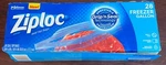 Ziploc Freezer Bags, Gallon, 28 Ct 10 9/16" X 3/4". Fixed Price $10.00.