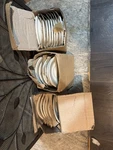 Cac China Rec Rolled Edge Stoneware Saucer American White Open Box 22 Pieces. Fixed Price $40.00.
