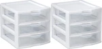Sterilite 20738006 Art Furniture & Storage 2-PACK White Durable Plastic. Fixed Price $34.99.