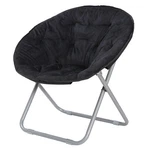 Large Moon Chair Folding Padded Outdoor Patio Indoor Living Room Black Steel. Fixed Price $38.59.