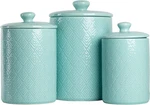 Kitchen Canister Set, Of 3, Marquis Blue. Fixed Price $79.87.