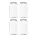 Plastic Storage Jars With Leak Proof Lids, Bpa Free, Hand Wash Only (128OZ, 4.... Fixed Price $45.67.