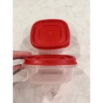 Rubbermaid #7J56 Food/crafts Storage Container 1.25 Cup Red Lid Set Of. Fixed Price $15.00.
