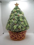 Certified International Susan Winget Holiday Christmas Tree Cookie Biscuit Jar. Fixed Price $25.00.