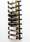 Sleek Matte Black Wall Mounted Wine Rack - Holds 9 Bottles, Space Saver. Fixed Price $205.99.