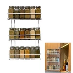 Evelots 2-PACK 3-TIER Spice Rack Wall/door Mount, Coated Metal, Holds 36 Jars. Fixed Price $57.45.