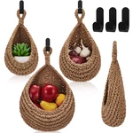Honeydak Boho Decor Hanging Wall Baskets For Kitchen 3 Pack Jute, Linen. Fixed Price $37.96.
