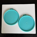 Tupperware Round Replacement Lids /teal 6793A /set Of 2 Free Shipping. Fixed Price $15.00.