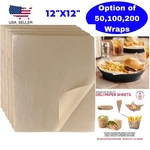 Brown Deli Wrap Wax Coated Sandwich Paper Sheets Basket Liner 12X12". Fixed Price $7.12.