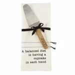 Mud Pie Home Circa Tassel Towel & Server Set "cupcake In Hand" New. Fixed Price $8.00.