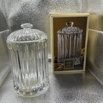 Lenox Crystal Giftware Covered 7" Box Biscuit Jar Ribbed With Lid - Vintage. Fixed Price $25.00.